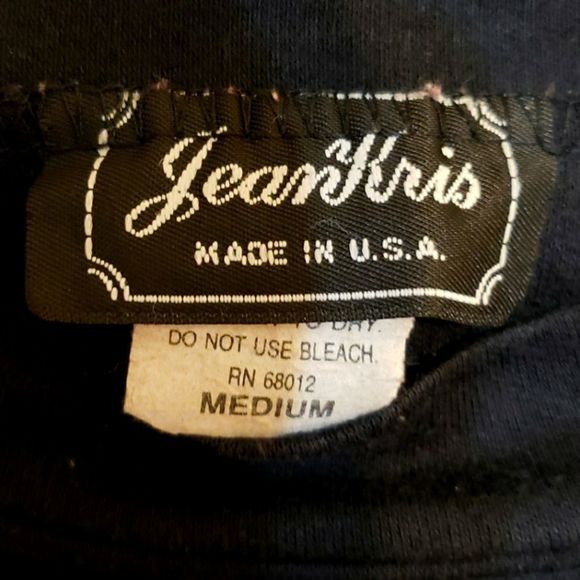 JeanKris Vintage Black Top with Silver and Turquoise Western Charms Blouse - Picture 4 of 5